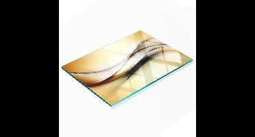 Decoratieve glazen serveerplank voor snacks, abstract ontwerp, 80x52 cm