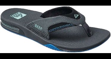 Reef Fanning gunmetal/Ocean Heren Slippers - Donkergrijs/Blauw - Maat 40