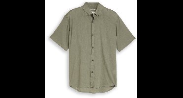 Tom Tailor Denim - Relaxed fit overhemd met korte mouwen en linnen - Maat M - Sea Spray