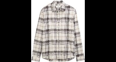 Tom Tailor Denim - Relaxed fit overhemd met ruitjesmotief - Maat XL - off white check