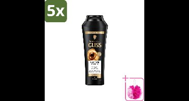 5 x Gliss - Shampoo - Ultimate Repair - Voor Intensief Herstel - 250 ml - Bulkverpakking - Herstel haar - Douchemop - Beschadigd haar