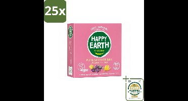 25 x Happy Earth – Shower Bar – 100% Natuurlijk Lavender Ylang – 90 g - Wasstrips - Douchen - Douchegel - Lavendel - Ylang-ylang - Natuurlijke Douchegel