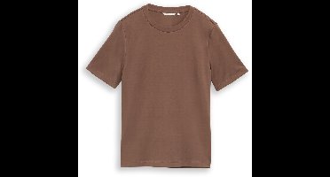 Tom Tailor Denim - T-shirt met losse pasvorm - Maat XL - coffee brown