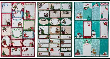 Vel met 27 zelfklevende laser-cadeaulabels