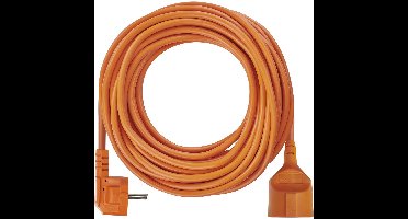 Emos Verlengsnoer 20 meter - met Randaarde - PVC - 3x1.5mm² - H05VV-F3 - Geaard - IP44 - Oranje