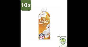 10 x Lenor - Wasverzachter - Amber & Orchidee - Fris & Zacht - 42 Wasbeurten - Grootverpakking - Wasverzachter - Lenor - Amber & Orchidee - Geur - Frisheid