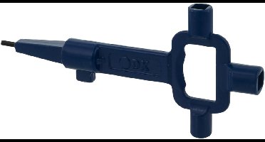 Starx Bouwsleutel Universeel - Universele Sleutel voor Gebruik Tijdens de Bouwperiode - Geschikt voor Krukpen Inbus, Cilinder en Kraan 6-7-8 mm - met Opener - 145 x 16 x 70 mm - Blauw