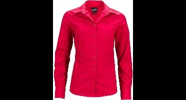 Daiber Dames/dames Longsleeve Business Shirt (Rood)