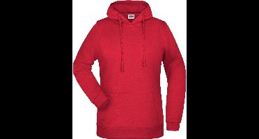 James And Nicholson Vrouwen/dames Basic Hoodie (Rood)