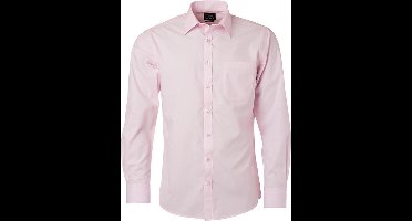James and Nicholson Heren Longsleeve Poplin Shirt (Lichtroze)