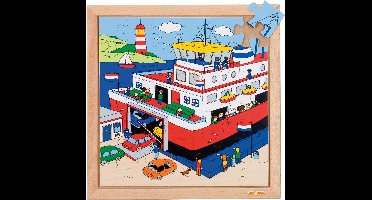 Verkeerspuzzel 34x34cm Veerboot 36 stukjes Educo - Educatief speelgoed