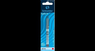 Schneider balpenvulling - Express 75 - penpunt M - rood - blister a 2 stuks - S-77141