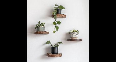 Skye Decor, Decoratieve houten wandplank, Raf282, Massief hout, Hout, 12 x 12 x 1,9 cm