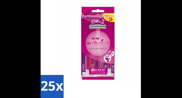 25 x Wilkinson - Wegwerpscheermesjes - Extra 2 Beauty - Extra Comfort - 15 mesjes - Wegwerpscheermesjes - Scheermesje Vrouw - Scheermesje Voor Vrouwen - Wegwerpmesje - Scheerbeurt Vrouw