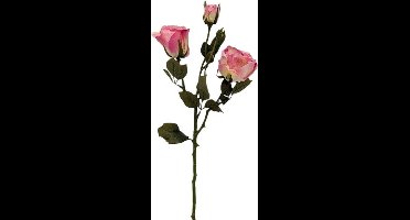 Kunstbloem roos 53 cm, roze