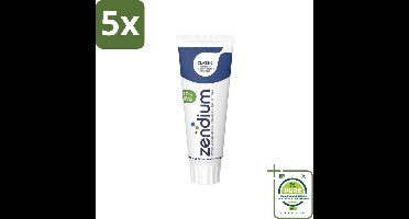 5 x Zendium Tandpasta Classic 75 ml - Grootverpakking - Tandpasta - Natuurlijke Enzymen - Gezond Microbioom - Fluoride - Gaatjes