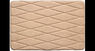 California Winding Taupe Badkamermat 50x78 cm – Zachte Badmat – Antislip Douchemat – Comfortabele Badkamermat