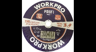WorkPro WP406400 Doorslijpschijf 230 mm 10 stuk(s) Inox, Metaal