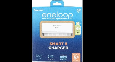 Panasonic Eneloop Oplader voor 8 batterijen - BQ-CC63E