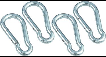MARINETECH karabijnhaak, roestvrij staal A4, 4x40 mm, 4 stuks