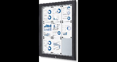 Vergrendelbaar Notitiebord Outdoor SCT 9 X A4 Antraciet - Syna SCT9XA4PHC7016JS - Horeca & Professioneel