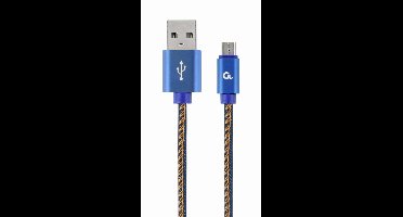 USB-kabel USB 2.0 USB A Micro-USB B Blauw