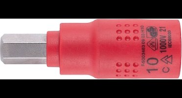 Wurth - VDE dopsleutel 3/8 inch zeskant - VDE 3/8 inch dopsleutel, binnenzeskant x 1 st Soort aandrijving Binnenvierkant Sleutelwijdte 10 mm
