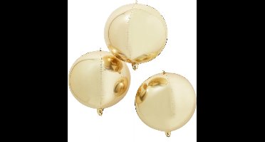 Enorme ronde metallic goudkleurige ballon - Feestdecoratievoorwerp