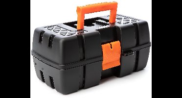 Viskoffer - Ariel - 2 lades - Zwart - Hobbykoffer - gereedschapkoffer