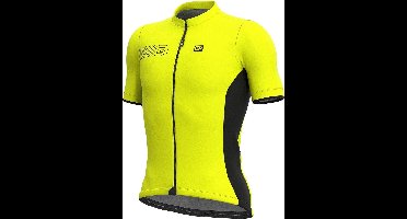 Shirt Korte Mouwen Solid Color Block - Fluo Geel - L - Valt klein