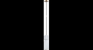 PTMD Hanglamp Zhen - 12x12x33 cm - Glas - Wit