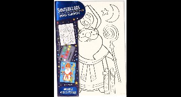Canvas schilderset Sinterklaas 18x25cm