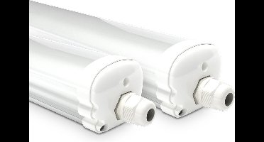 HOFTRONIC S Series - 2 Pack LED TL armaturen 120cm - IP65 waterdicht - 4000K Neutraal wit licht - 36W 4800 Lumen - Koppelbaar - Tri-Proof plafondverlichting