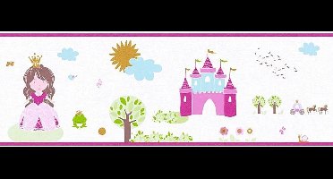 PRINSESSEN BEHANGRAND | Kinderkamer - meerkleurig wit - A.S. Création Only Borders