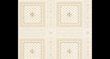 KLASSIEKE FRANSE LELIE BEHANG - Beige Creme - AS Creation Hermitage 10
