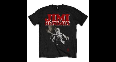 Jimi Hendrix - Block Logo Heren T-shirt - XL - Zwart