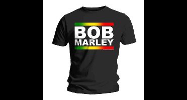 Bob Marley - Rasta Band Block Heren T-shirt - XL - Zwart