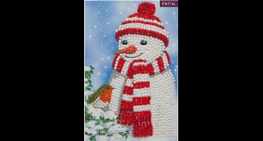 Crystal Card Kit | Diamond painting Cosy Snowman