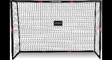 Dunlop Voetbaldoel - Voetbal Goal 300 x 200 x 120 cm - Voetbalgoal Groot - Buitenspeelgoed voor Kinderen en Volwassenen - Snelle Montage - Voetbal Training Doel - Metaal - Zwart/ Rood