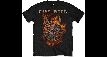 Disturbed - Burning Belief Heren Tshirt - L - Zwart
