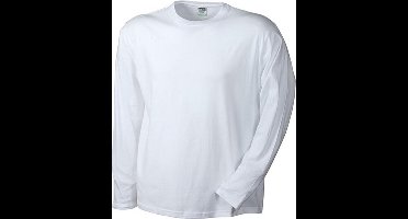 James and Nicholson - Heren Medium Lange Mouwen T-Shirt (Wit)