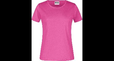 James And Nicholson Dames/dames Ronde Hals Basic T-Shirt (Roze)