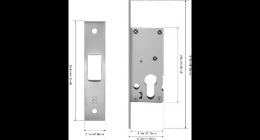 KARZO - Haakslot, schuifdeur, 30 mm schuifdeurinsteekslot, geleidingsgrendel schuifdeurslot, slot voor schuifpoorten. Robuust en robuust ontwerp en afwerking.