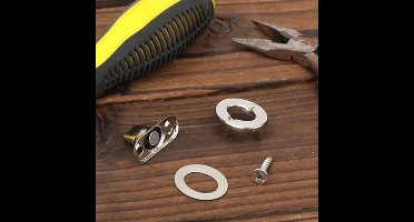 KARZO - 125 stuks 25 sets Twist Closes, gegalvaniseerde elektroforetische zandstraalafwerking Draaiknopsluitingen Ring- en studbevestigingsschroeven voor canvasboten Zeilboten Campers Hardware