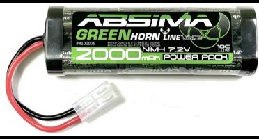 Absima NiMH accupack 7.2 V 2000 mAh Softcase Tamiya