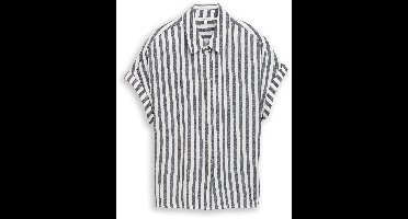 Tom Tailor - Losvallende blouse met strepen - Maat 36 - navy stripe
