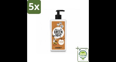 5 x Marcel's Green Soap - Handzeep - Sandelhout & Kardemom - Voor dagelijks gebruik - 500 ml - Grootverpakking - Vaatwasstrips - Handzeep - Natuurlijke Handzeep - Sandelhout - Kardemom - Biologische Handzeep