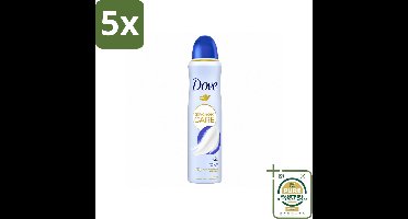5 x Dove – Deodorant Spray – Talco – 150 ml - Wasstrips - Anti-transpirant Spray - Zweetvermindering - Geur Talco - Huidbescherming - Zweetvermindering 48 Uur