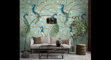 Afbeelding behang, Livingwalls The Wall 4 | 792239, 159 x 280 cm, Blauw