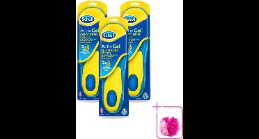 3 x Scholl - Inlegzolen - ActivGel - Maat 35.5 - 40.5 - 1 Paar Inlegzolen - Bulkverpakking - Inlegzolen voeten - Douchemop - Voetcomfort